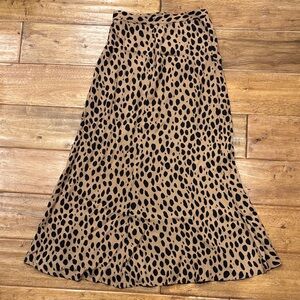 Reformation 'Bea' Tan Midi Skirt Size 0